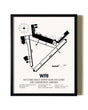 Framed McGuire Field (Joint Base McGuire Dix Lakehurst) Airport wall art poster in black frame