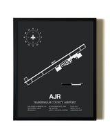 Unframed Habersham County Airport map print poster