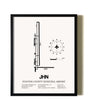 Framed Stanton County Municipal Airport wall art poster in black frame