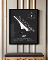 Frame color options for Nice Cote D'Azur Airport Wall Art