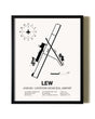 Framed Auburn / Lewiston Municipal Airport wall art poster in black frame