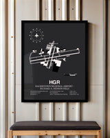 Frame color options for Hagerstown Regional Airport-Richard A. Henson Field Wall Art