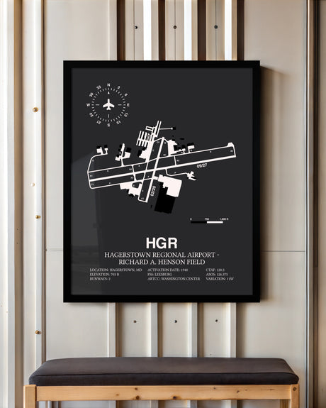 Frame color options for Hagerstown Regional Airport-Richard A. Henson Field Wall Art