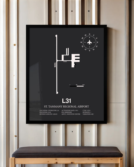 Frame color options for St. Tammany Regional Airport Wall Art