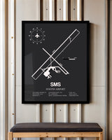 Frame color options for Sumter Airport Wall Art