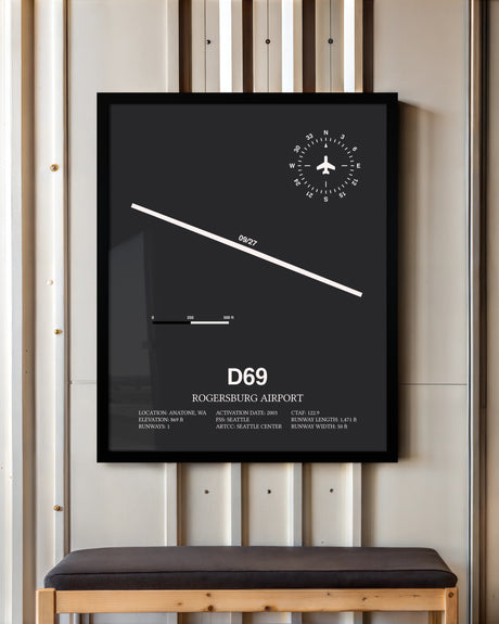 Frame color options for Rogersburg Airport Wall Art