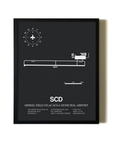 Unframed Merkel Field Sylacauga Municipal Airport map print poster