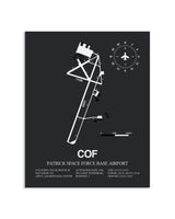 Gray Framed Patrick Space Force Base Airport layout wall art poster