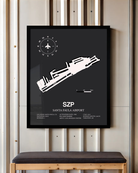Frame color options for Santa Paula Airport Wall Art