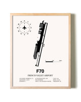 French Valley Airport framed wall art in white frame
