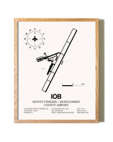 Mount Sterling / Montgomery County Airport framed print in natural wood frame