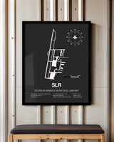 Frame color options for Sulphur Springs Municipal Airport Wall Art