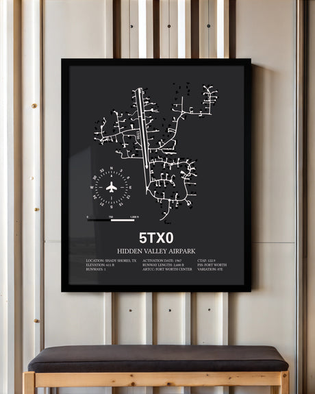 Frame color options for Hidden Valley Airpark Wall Art