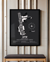 Frame color options for Perot Field / Fort Worth Alliance Airport Wall Art