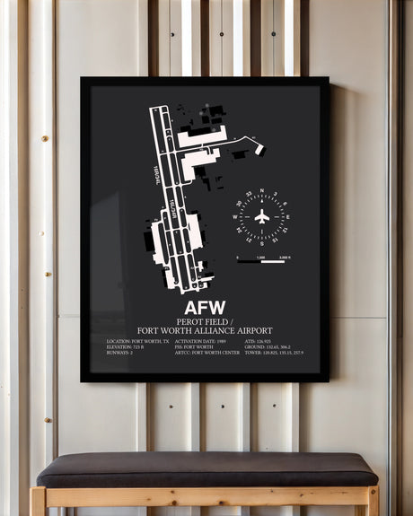 Frame color options for Perot Field / Fort Worth Alliance Airport Wall Art