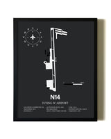 Unframed Flying W. Airport map print poster