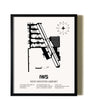Framed West Houston Airport wall art poster in black frame