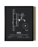 Unframed Clarence E. Page Municipal Airport map print poster