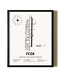 Framed Leeward Air Ranch Airport wall art poster in black frame