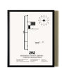 Framed Hendricks County Airport-Gordon Graham Field wall art poster in black frame