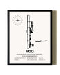 Framed Huntsville Executive Airport / Tom Sharp Jr. Field wall art poster in black frame