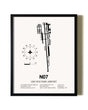Framed Lincoln Park Airport wall art poster in black frame