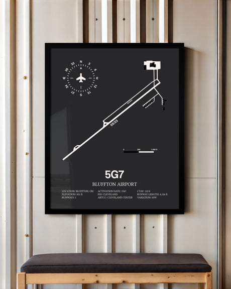 Frame color options for Bluffton Airport Wall Art