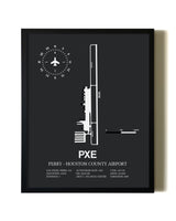 Unframed Perry-Houston County Airport map print poster