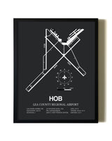 Unframed Lea County Regional Airport map print poster
