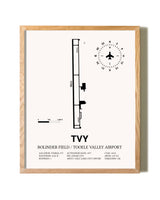 Bolinder Field / Tooele Valley Airport framed print in natural wood frame