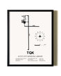 Framed Scott City Municipal Airport wall art poster in black frame