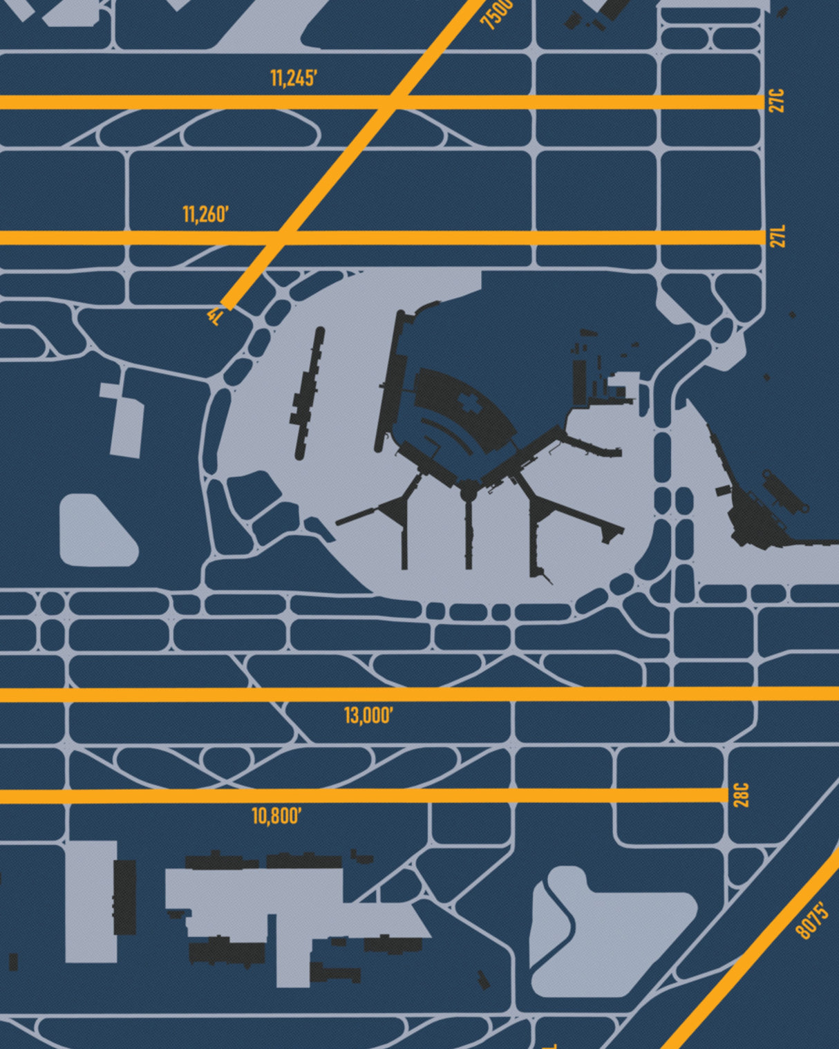 Closeup View of Chicago O'Hare International Airport poster