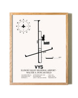 Illinois Valley Regional Airport-Walter A. Duncan Field framed print in natural wood frame