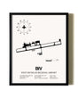 Framed West Michigan Regional Airport wall art poster in black frame