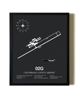 Unframed Columbiana County Airport map print poster