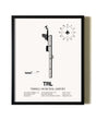 Framed Terrell Municipal Airport wall art poster in black frame