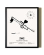 Framed Clearview Airpark wall art poster in black frame