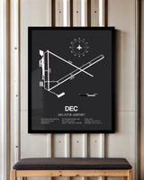 Frame color options for Decatur Airport Wall Art