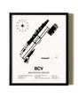 Framed Birchwood Airport wall art poster in black frame