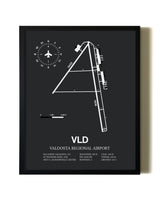 Unframed Valdosta Regional Airport map print poster