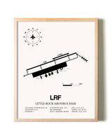 Little Rock Air Force Base framed wall art in white frame