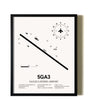 Framed Eagles Landing Airport wall art poster in black frame