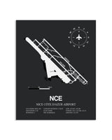 Gray Framed Nice Cote D'Azur Airport layout wall art poster