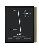 Unframed Livengood Camp Airport map print poster
