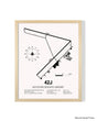 Detailed Airport Map of Keystone Heights Airport (42J) in White with a Natural Frame
