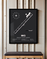 Frame color options for Berkeley County Airport Wall Art