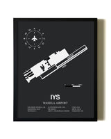 Unframed Wasilla Airport map print poster