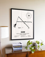 Wokal Field / Glasgow-Valley County Airport aviation wall décor in black wood frame