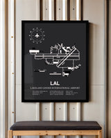 Frame color options for Lakeland Linder International Airport Wall Art
