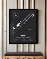 Frame color options for Marksville Municipal Airport Wall Art
